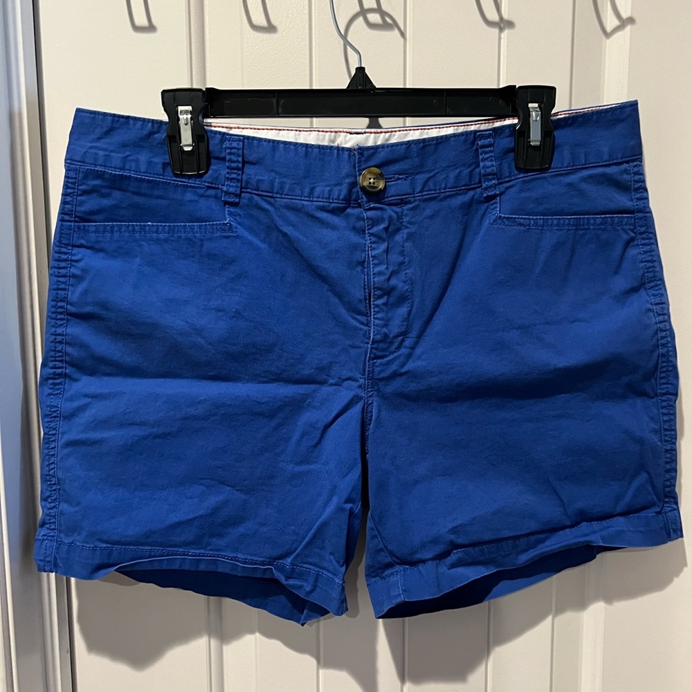 Dockers Blue Bermuda Shorts Cotton Twill Mid-Thigh